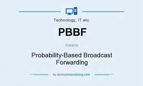 What does PBBF mean? It stands for Probability-Based Broadcast Forwarding