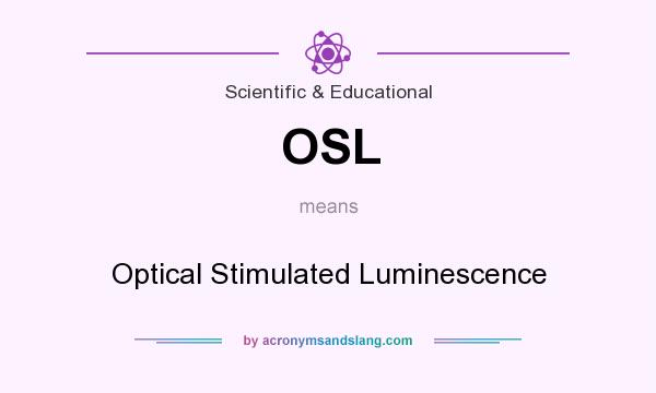 What does OSL mean? It stands for Optical Stimulated Luminescence