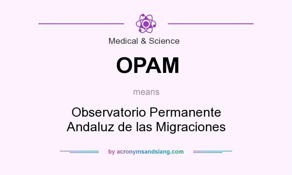 What does OPAM mean? It stands for Observatorio Permanente Andaluz de las Migraciones