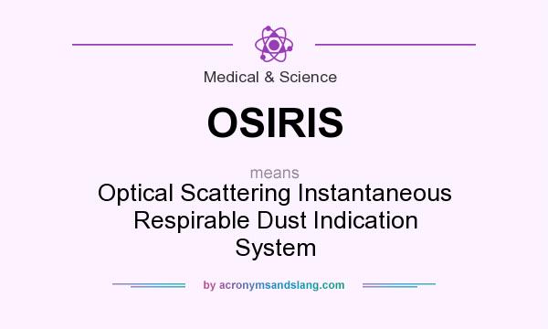 What does OSIRIS mean? It stands for Optical Scattering Instantaneous Respirable Dust Indication System