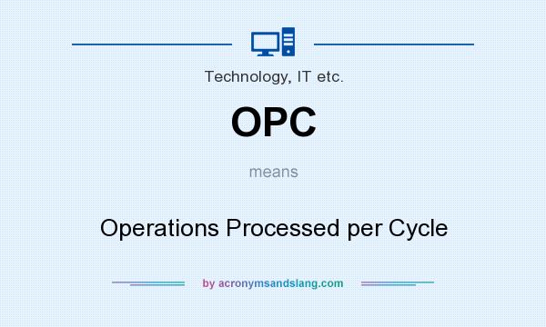 What does OPC mean? It stands for Operations Processed per Cycle