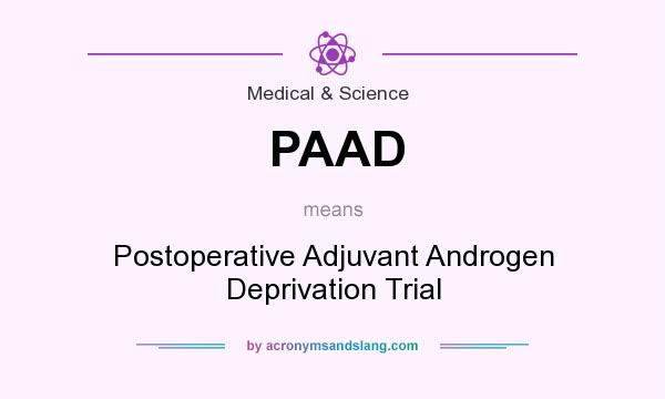 What does PAAD mean? It stands for Postoperative Adjuvant Androgen Deprivation Trial