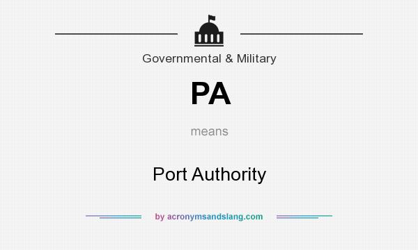 What does PA mean? It stands for Port Authority