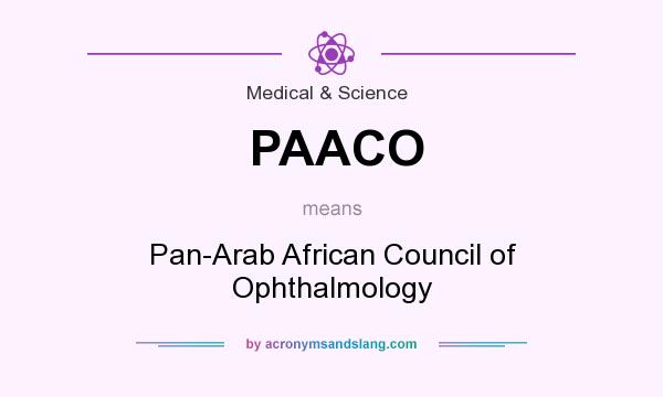 What does PAACO mean? It stands for Pan-Arab African Council of Ophthalmology