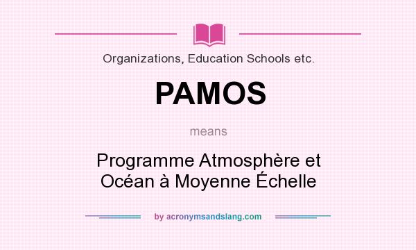 What does PAMOS mean? It stands for Programme Atmosphère et Océan à Moyenne Échelle
