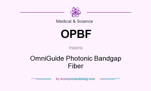 What does OPBF mean? It stands for OmniGuide Photonic Bandgap Fiber