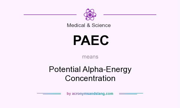 What does PAEC mean? It stands for Potential Alpha-Energy Concentration