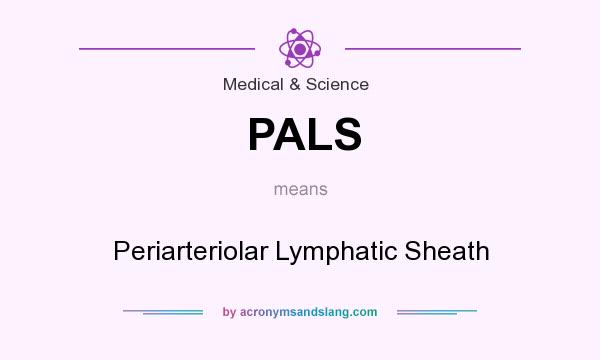 What does PALS mean? It stands for Periarteriolar Lymphatic Sheath