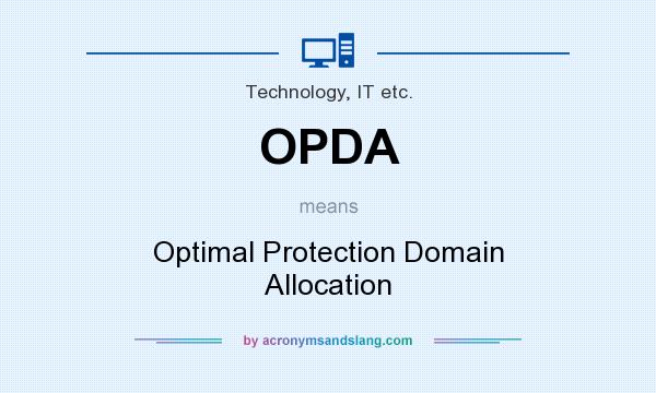 What does OPDA mean? It stands for Optimal Protection Domain Allocation