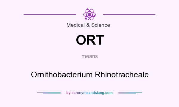 What does ORT mean? It stands for Ornithobacterium Rhinotracheale