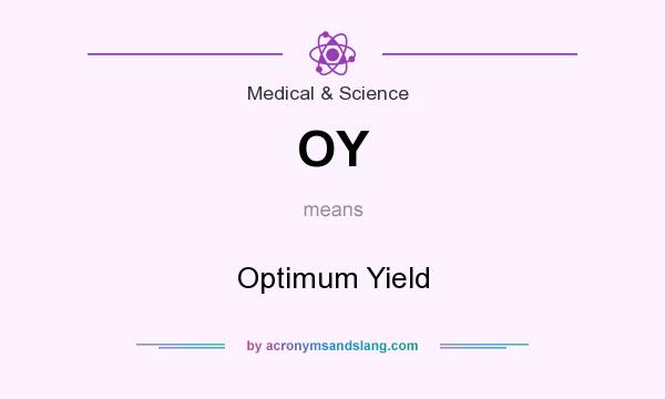 What does OY mean? It stands for Optimum Yield