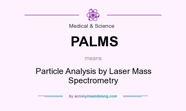What does PALMS mean? It stands for Particle Analysis by Laser Mass Spectrometry