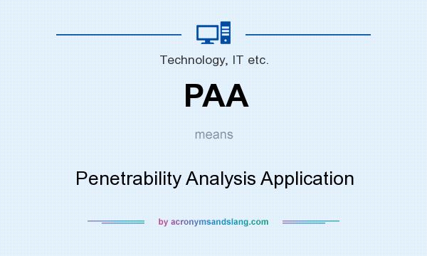 What does PAA mean? It stands for Penetrability Analysis Application