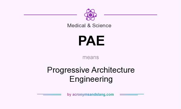 What does PAE mean? It stands for Progressive Architecture Engineering