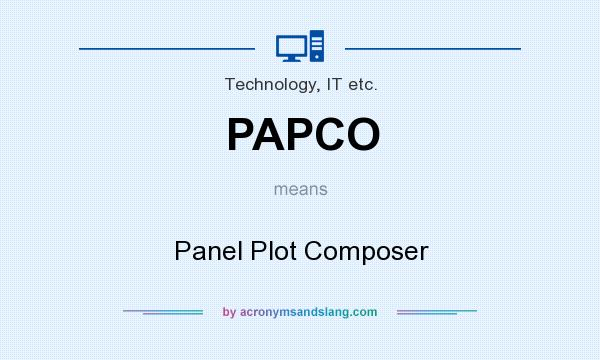 What does PAPCO mean? It stands for Panel Plot Composer