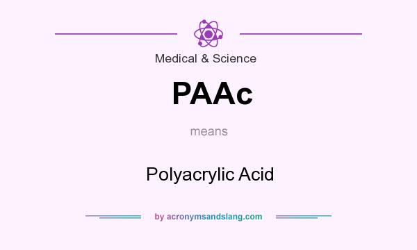 What does PAAc mean? It stands for Polyacrylic Acid