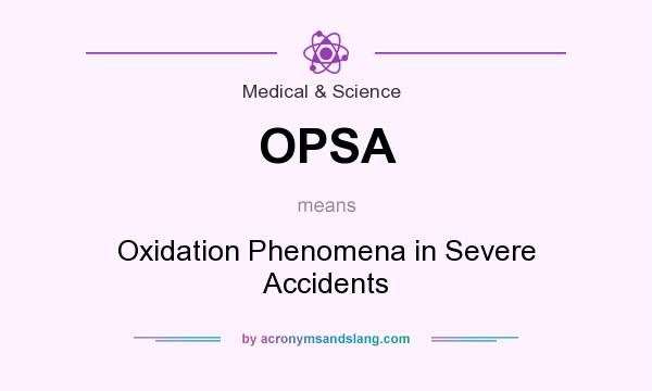 What does OPSA mean? It stands for Oxidation Phenomena in Severe Accidents