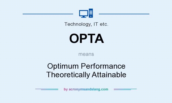 What does OPTA mean? It stands for Optimum Performance Theoretically Attainable