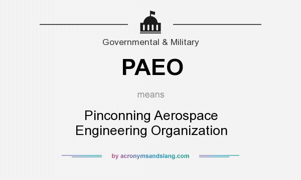 What does PAEO mean? It stands for Pinconning Aerospace Engineering Organization