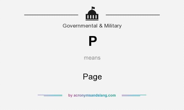 What does P mean? It stands for Page