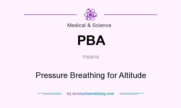 What does PBA mean? It stands for Pressure Breathing for Altitude