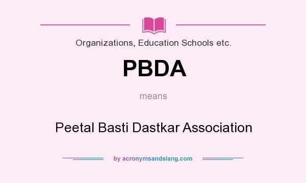 What does PBDA mean? It stands for Peetal Basti Dastkar Association