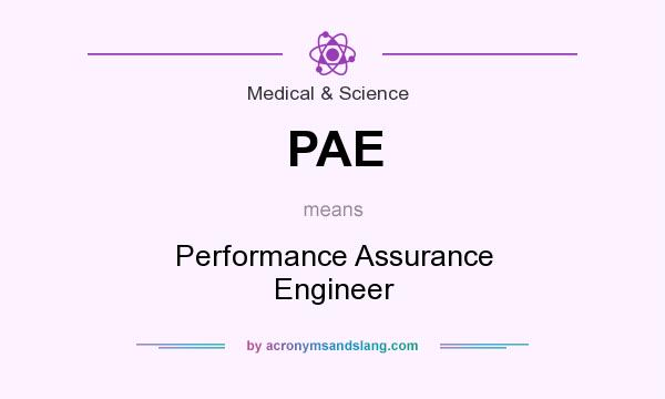 What does PAE mean? It stands for Performance Assurance Engineer