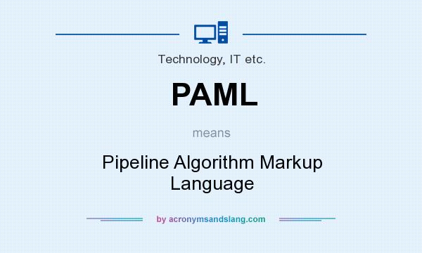 What does PAML mean? It stands for Pipeline Algorithm Markup Language