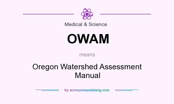 What does OWAM mean? It stands for Oregon Watershed Assessment Manual