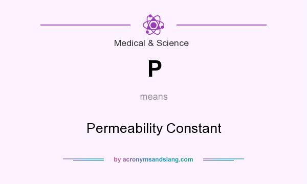What does P mean? It stands for Permeability Constant