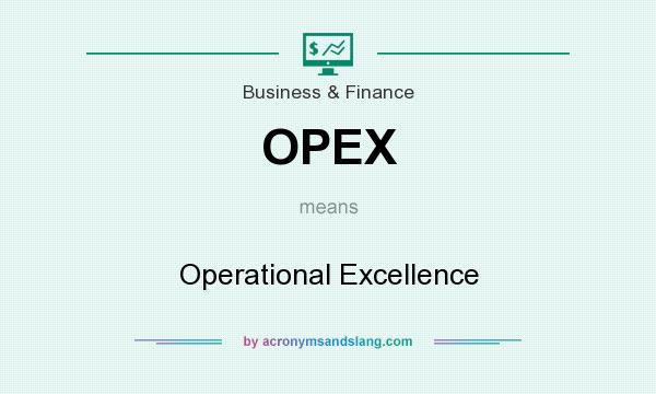 What does OPEX mean? It stands for Operational Excellence