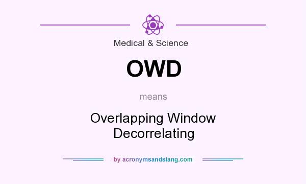What does OWD mean? It stands for Overlapping Window Decorrelating