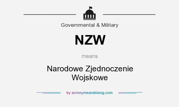 What does NZW mean? It stands for Narodowe Zjednoczenie Wojskowe