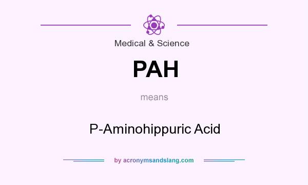 What does PAH mean? It stands for P-Aminohippuric Acid