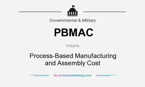 What does PBMAC mean? It stands for Process-Based Manufacturing and Assembly Cost