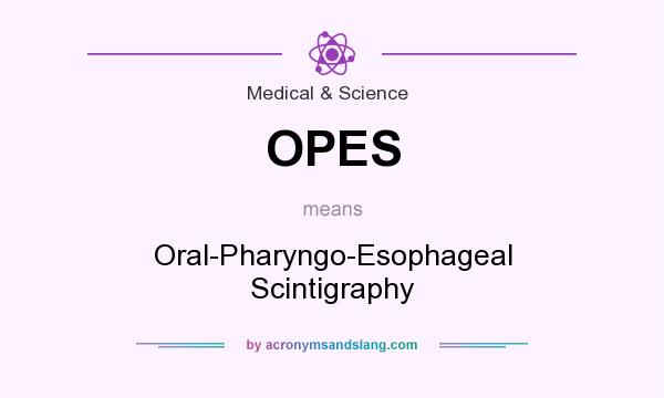 What does OPES mean? It stands for Oral-Pharyngo-Esophageal Scintigraphy