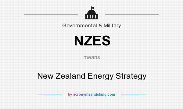 What does NZES mean? It stands for New Zealand Energy Strategy