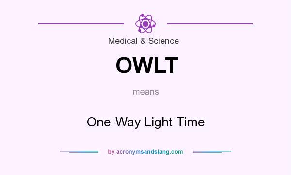 What does OWLT mean? It stands for One-Way Light Time