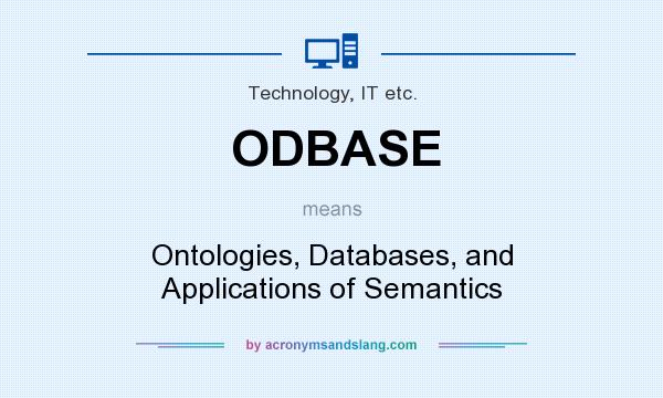 What does ODBASE mean? It stands for Ontologies, Databases, and Applications of Semantics