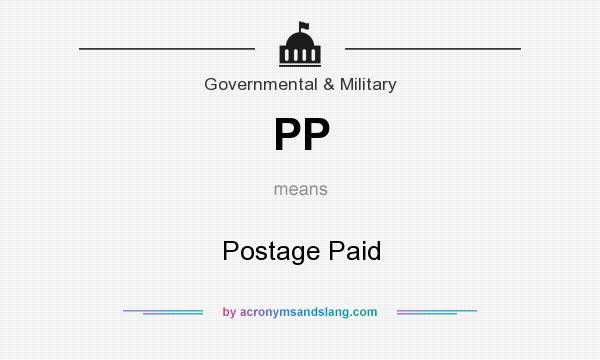 What does PP mean? It stands for Postage Paid