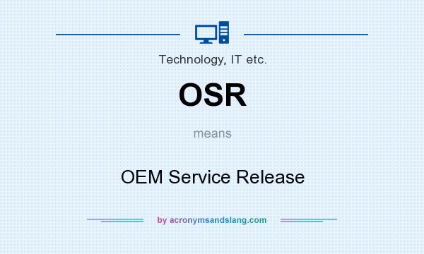 What does OSR mean? It stands for OEM Service Release