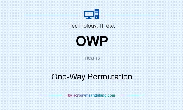 What does OWP mean? It stands for One-Way Permutation