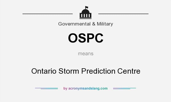 What does OSPC mean? It stands for Ontario Storm Prediction Centre