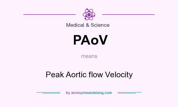 What does PAoV mean? It stands for Peak Aortic flow Velocity