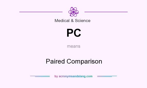 What does PC mean? It stands for Paired Comparison