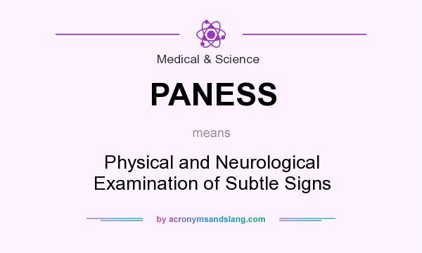 What does PANESS mean? It stands for Physical and Neurological Examination of Subtle Signs