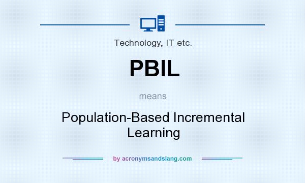 What does PBIL mean? It stands for Population-Based Incremental Learning