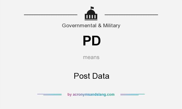 What does PD mean? It stands for Post Data