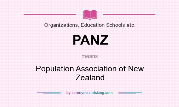 What does PANZ mean? It stands for Population Association of New Zealand