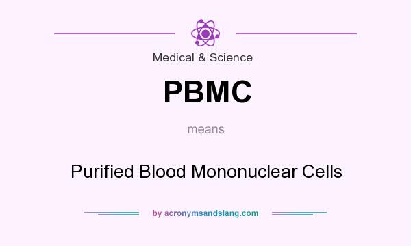 What does PBMC mean? It stands for Purified Blood Mononuclear Cells